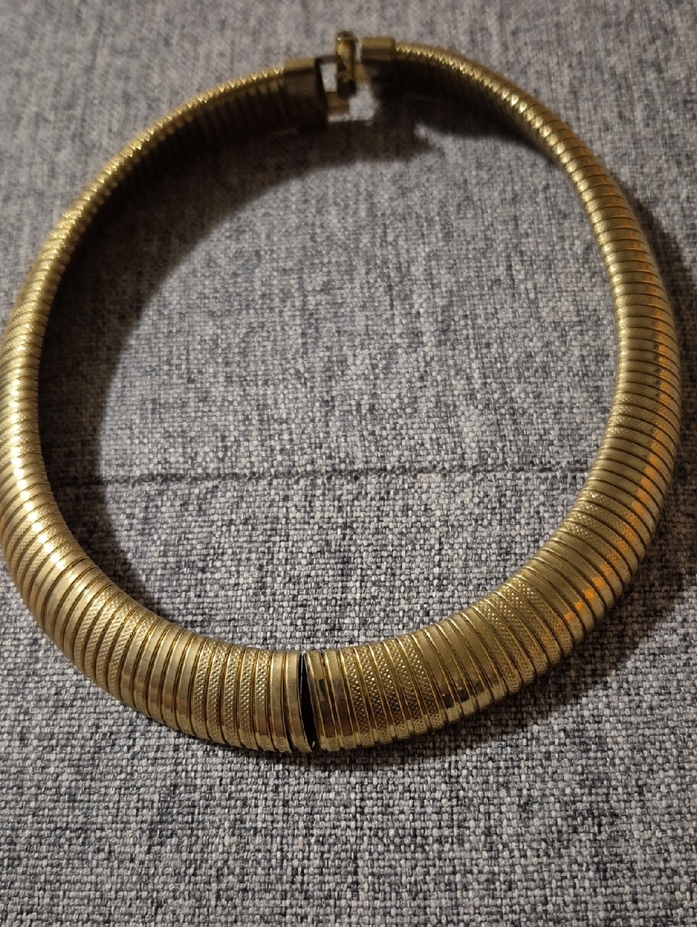 Textured Gold Coil Statement Necklace